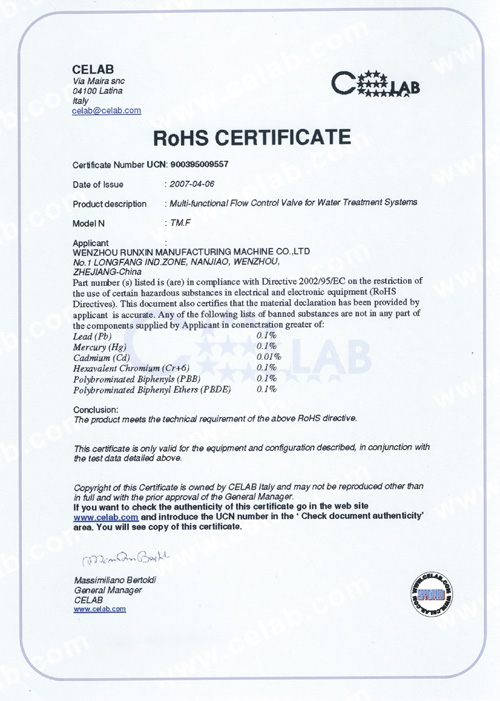 EU ROHS Certification